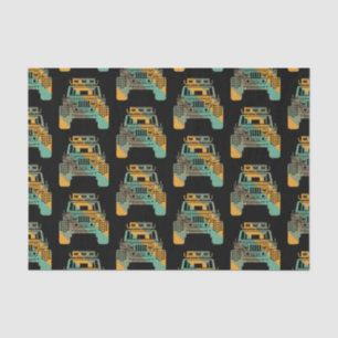 Papel De Seda Vehículo 4x4 de estilo retro para amantes de los t