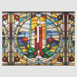 Papel De Seda Vela de Navidades de vidrio fino para decorar