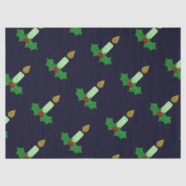 Papel De Seda Vela de Navidades purpurinas