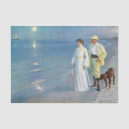 Papel De Seda Velada de verano en la playa de Skagen, P.S. Kroye