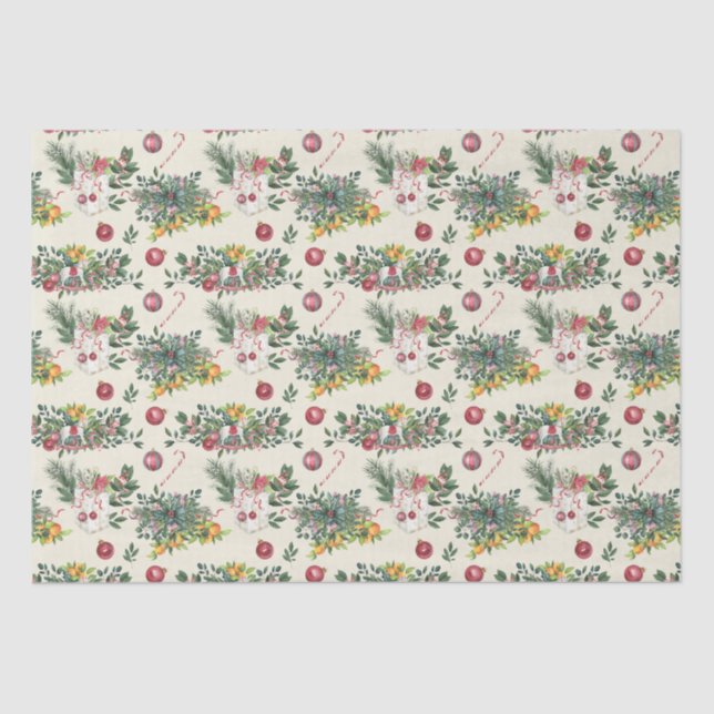 Papel De Seda Velas, juguetes, flores y fruta (Anverso)