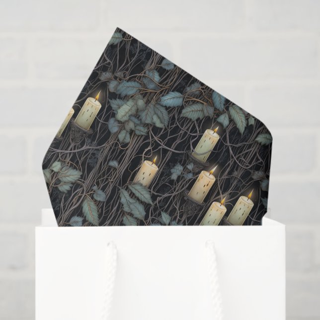 Papel De Seda Velas y velas fantasmales (Bolsa de regalo)