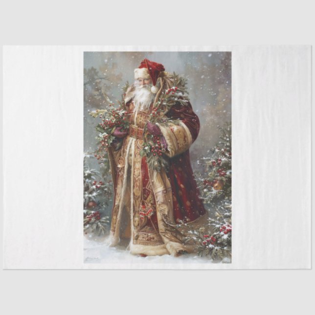 Papel De Seda Velvet Santa (Anverso)