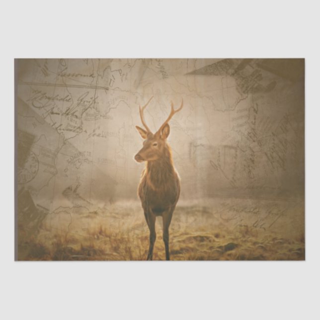 Papel De Seda Venado en el bosque (Anverso)
