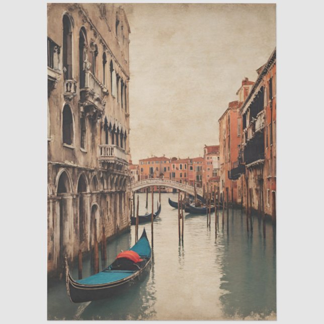 Papel De Seda Venecia Italia Decoupage  (Anverso)