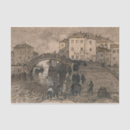 Papel De Seda Venecia, Italia (paisaje veneciano vintage)
