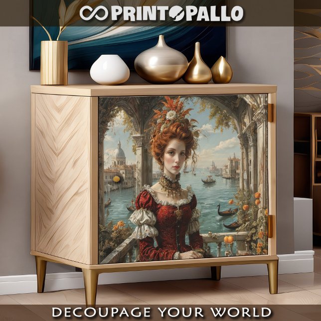 Papel De Seda Veneciana con suntuoso vestido renacentista (Subido por el creador)