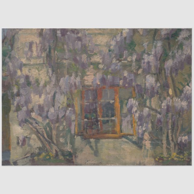 Papel De Seda Ventana de Flor de Wisteria (Anverso)