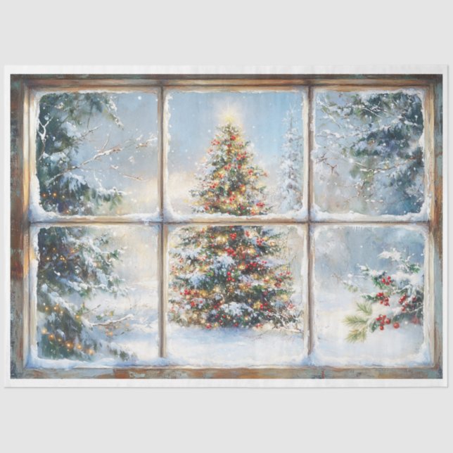 Papel De Seda Ventana navidades (Anverso)