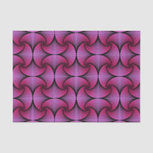 Papel De Seda Ventilador de vieira 3D geométrico gráfico rosa