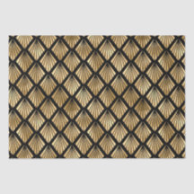 Ventilador geométrico Gold y Black Art Deco