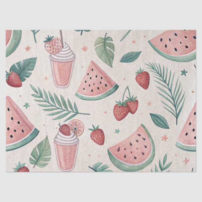 Papel de seda veraniego adorable (Anverso)