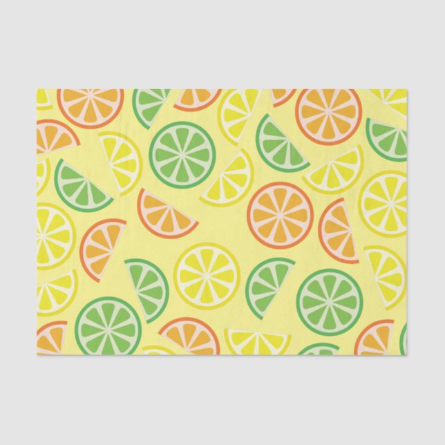 Papel De Seda Verano de cumpleaños de Citrus Slice Kid (Anverso)