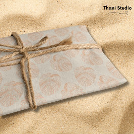 Papel De Seda Verano de las hojas tropicales Vintage retro