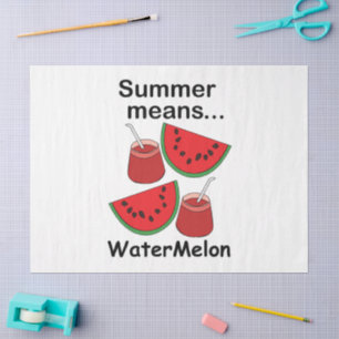 Papel De Seda Verano de Sandía Significa Fiesta de Fruta de Sand