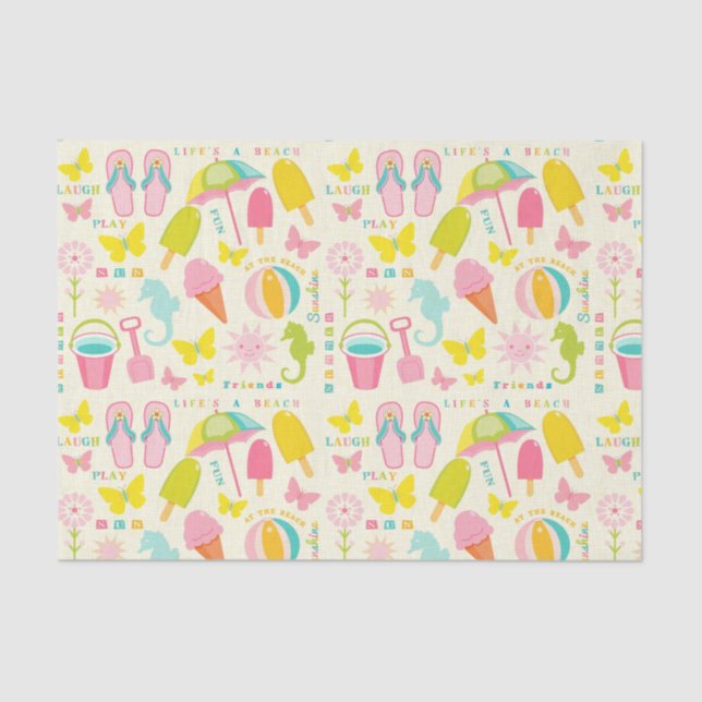 Papel De Seda Verano en la playa (Anverso)