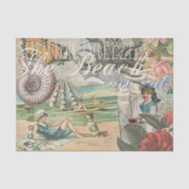 Papel De Seda verano playa vintage pulpo antiguo navegando