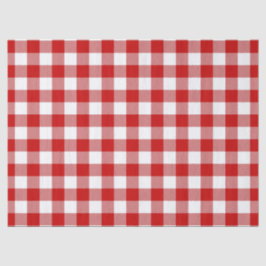 Papel De Seda Verano Rojo y Blanco Gingham