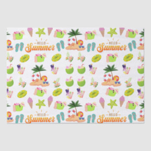 Papel De Seda Verano sin problemas con el patrón de coco