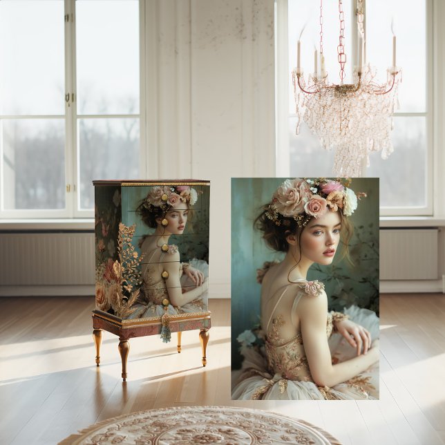 Papel De Seda Verano Verde y suave Ballerina rosa Belleza y Flor (Subido por el creador)