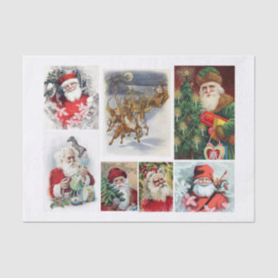 Papel De Seda Verdadero (no IA) Vintage Victorian Santa Claus Ar