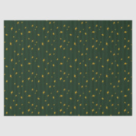 Papel De Seda Verde Amarillo Estrella Raya Navidad