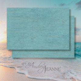 Papel De Seda Verde azulado Turquesa Ocean Blue Beach Madera Dec