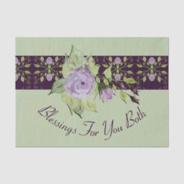 Papel De Seda Verde claro con morado