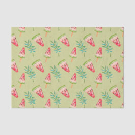 Papel De Seda Verde con Estampado de Sandía