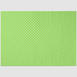 Papel De Seda Verde Con Lunares Blancos