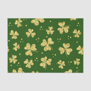 PAPEL DE SEDA VERDE CON PURPURINA DE ORO MIREN VERDES VERDES VER