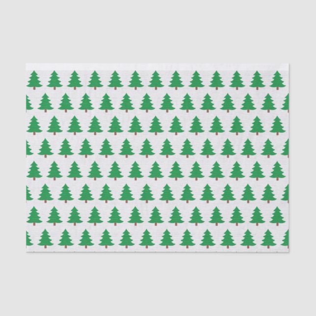 Papel De Seda Verde de árbol de Navidad (Anverso)