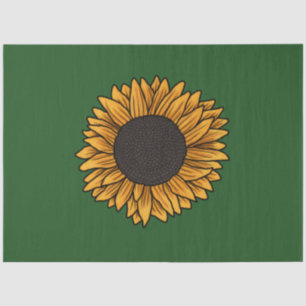 Papel de seda verde girasol
