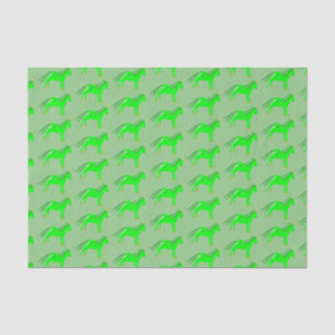 Papel De Seda Verde irlandés lindo y unicornio de oro