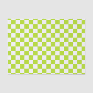 Papel De Seda Verde lima a cuadros y blanco