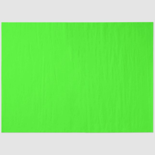 Papel De Seda Verde Neon Fluorescente Simple Moderno (Anverso)