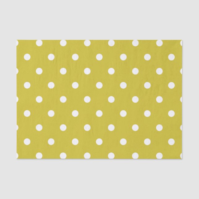 PAPEL DE SEDA VERDE ORIENTAL CON PUNTOS DE POLKA BLANCOS (Anverso)