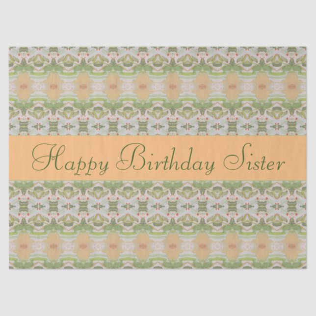 Papel De Seda Verde rosa y azul claro (Anverso)