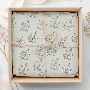 Papel De Seda Verde Salvia Negocio Pequeño Minimalista Botánico
