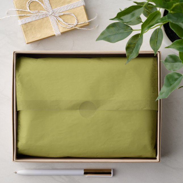 Papel De Seda Verde Simple Cartuja Sólido Color Plano (Regalo )