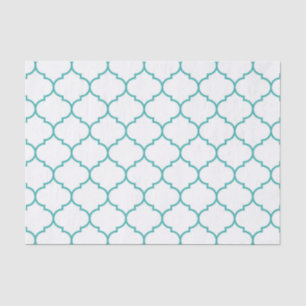 Papel De Seda verde, trullo, blanco, morrocan, quatrefoil,