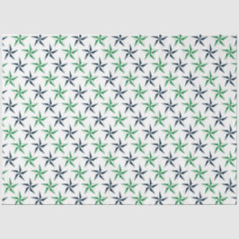 Papel De Seda Verde y Azul Diseño de la Serie Náutica 6