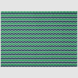 Papel De Seda Verde y Azul Marino  Serie Náutica Diseño 2