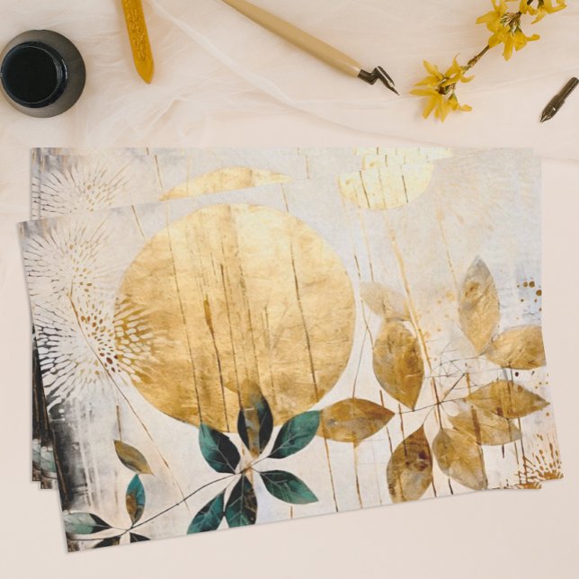 Papel De Seda Verde y dorado modernos (Subido por el creador)