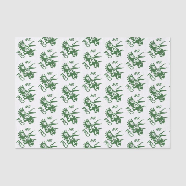 Papel De Seda Verdes Mister Pro Triceratops (Anverso)