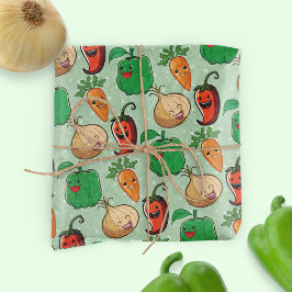 Papel De Seda Verduras sonrientes