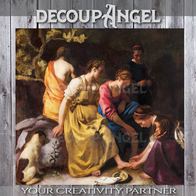 Papel De Seda Vermeer-Diana y su página de Nymphs Decoupage (Subido por el creador)