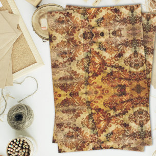 Papel De Seda Vertiginosa Rústica francesa otoño caída Brown Dam