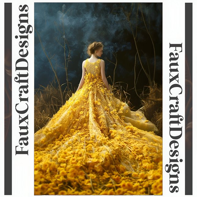 Papel De Seda Vestido Amarillo Flor Avant-garde Decoupage Derech (Subido por el creador)