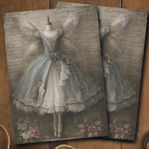 Papel De Seda Vestido azul polvoriento de hada de invierno victo